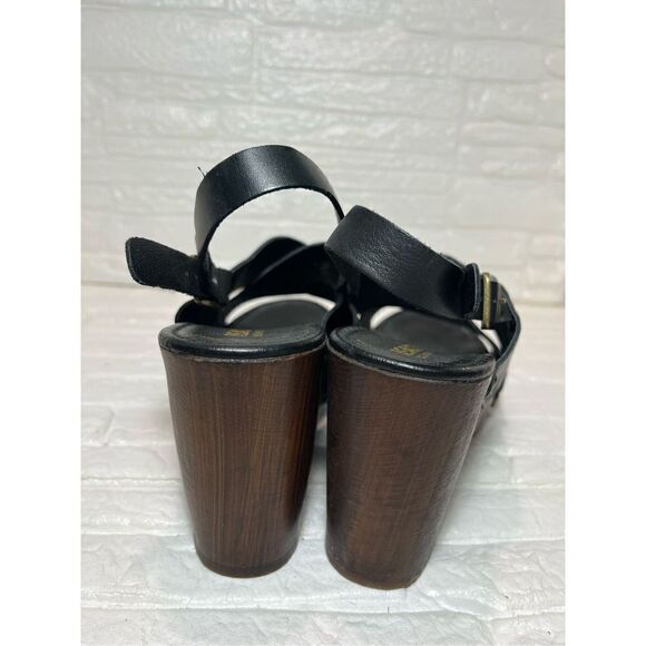 Kenneth Cole | Studded Leather Log Cabin Heels - Picture 5 of 7